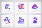 Stop Terrorism | 16 Thin Line Icons, an Outline Icon by Alex Blogoodf (Thumbnail 5 of 11)