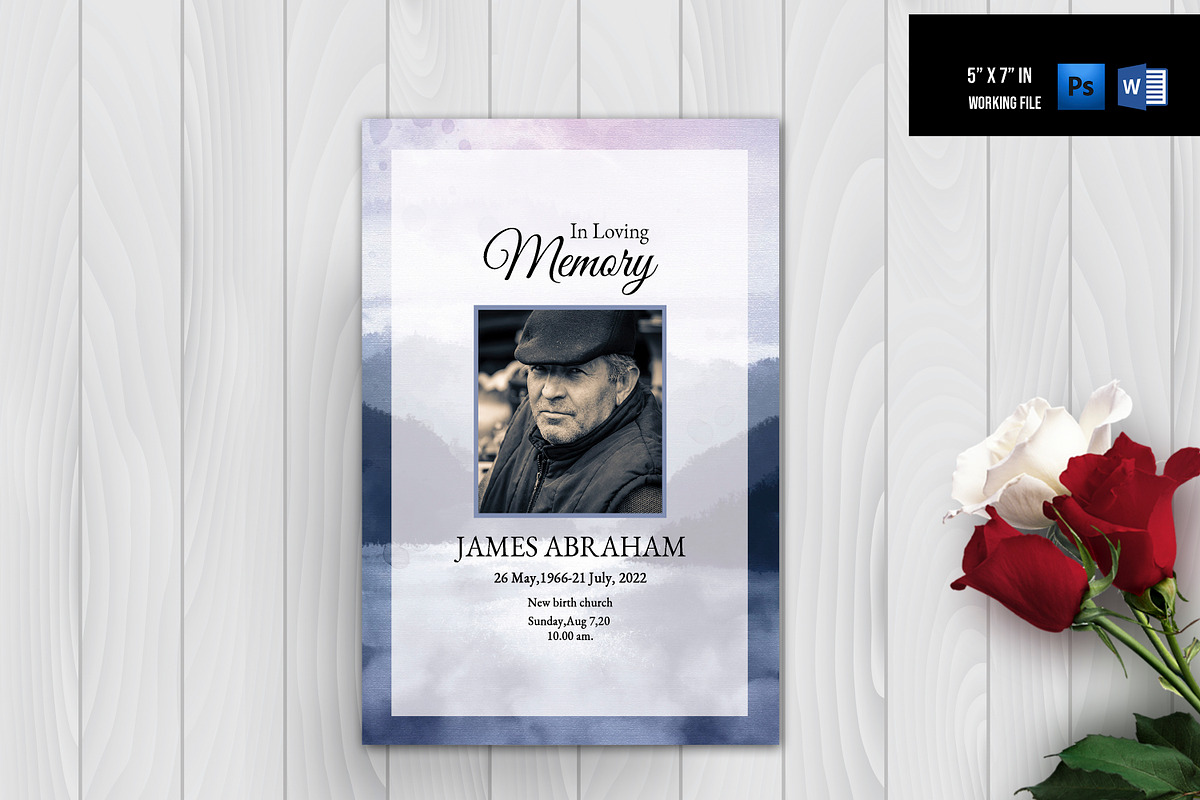 Funeral Announcement | Invitation, a Flyer Template by Template Shop (Photo 1 of 3)