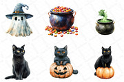Retro Halloween Clipart Bundle, an Illustration by DreamPrint404 (Thumbnail 3 of 7)