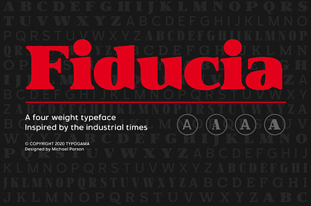 Fiducia, a Font by Typogama