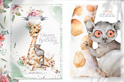 Cute Giraffes Watercolor Tropic, an Animal Illustration by Ann Art Houze (Thumbnail 6 of 11)