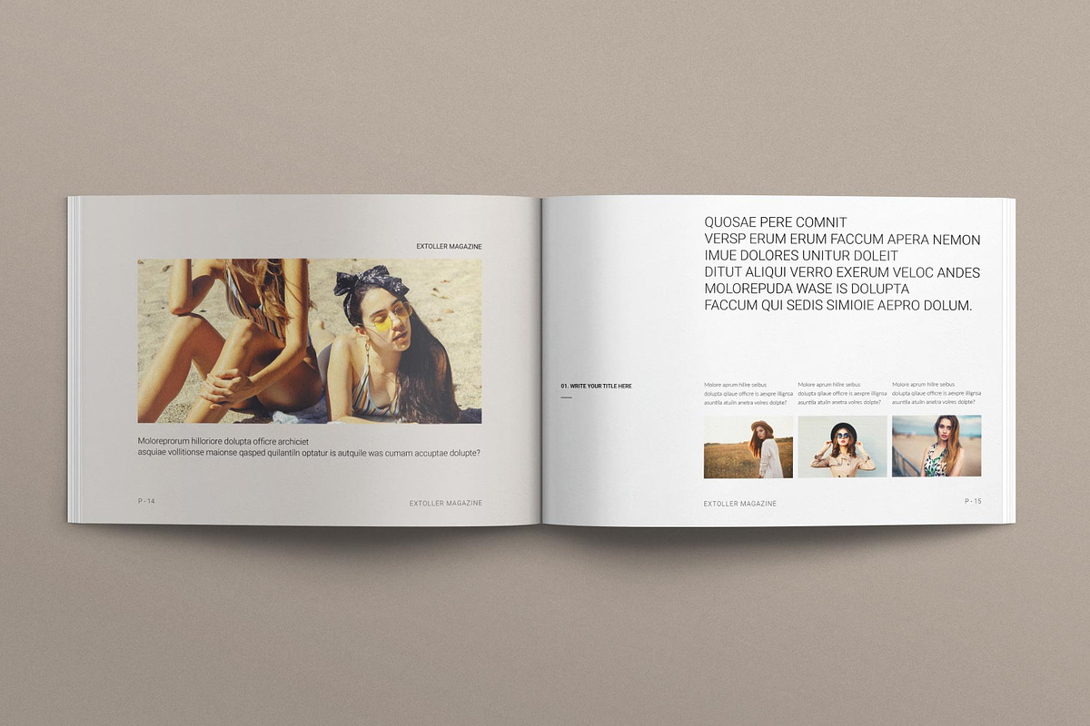 Magazine Template Landscape, a Magazine Template by E-Type