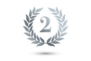 Laurel Wreath Medal Set, a Solid Icon by Black White Mouse Design (Thumbnail 3 of 4)
