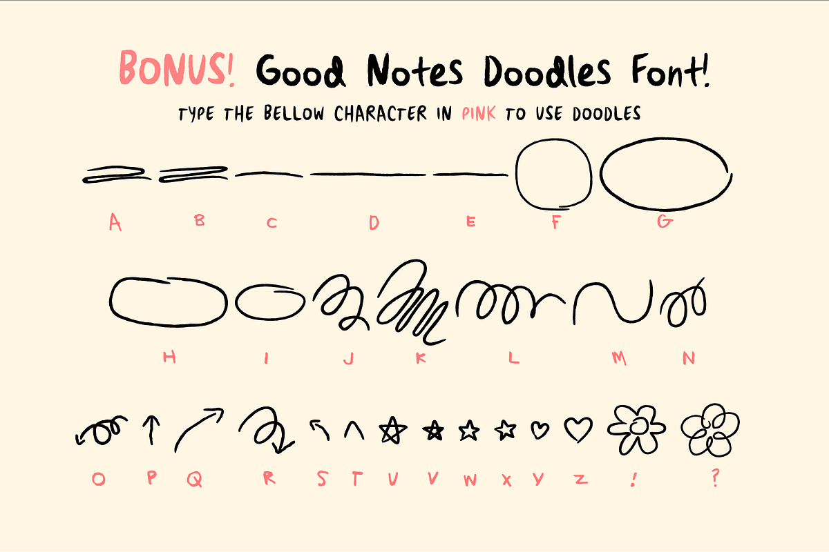 Good Notes! A Handwriting Font Set!