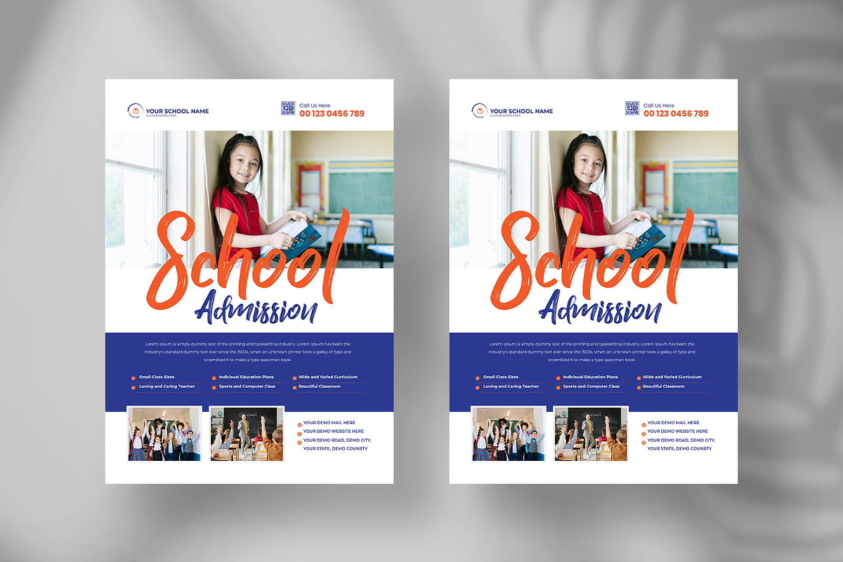 School admission flyer bundle, a Flyer Template by Tanmoy Topu (Photo 4 of 6)