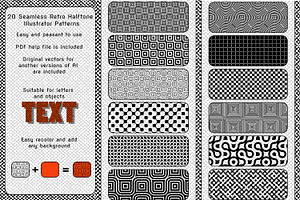 Halftone Illustrator Patterns, a Palette Add-On by Kseniya-Omega