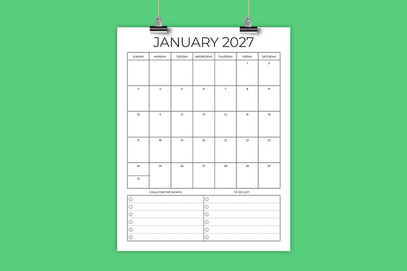 2027 Vertical 8.5 x 11 Inch Planner preview 6