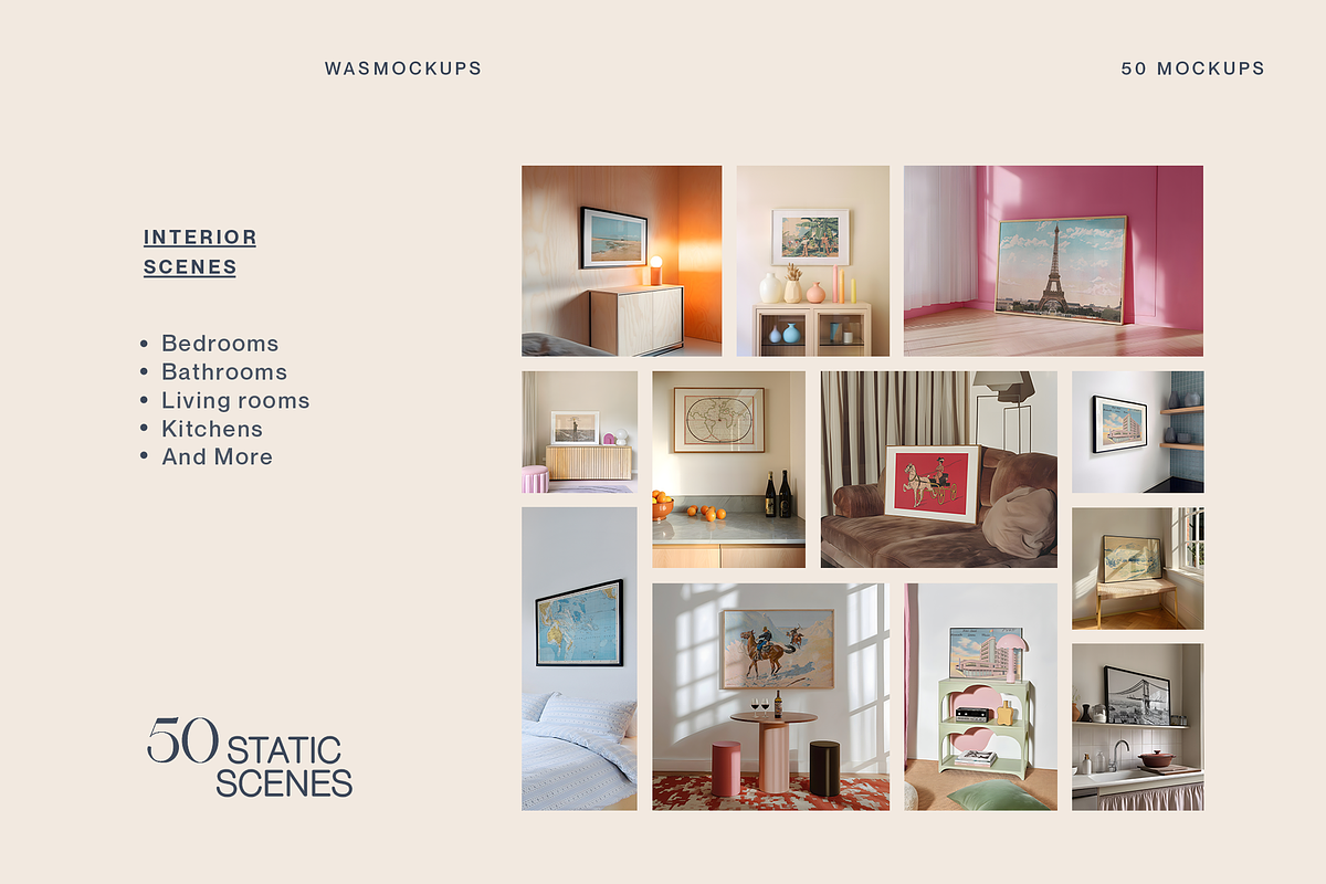 50 Landscape Frame DIN A Bundle, a Household Mockup by WasMockups (Photo 2 of 9)