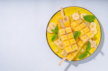 Banana ice cream popsicles, a Food & Drink Photo by Rimma