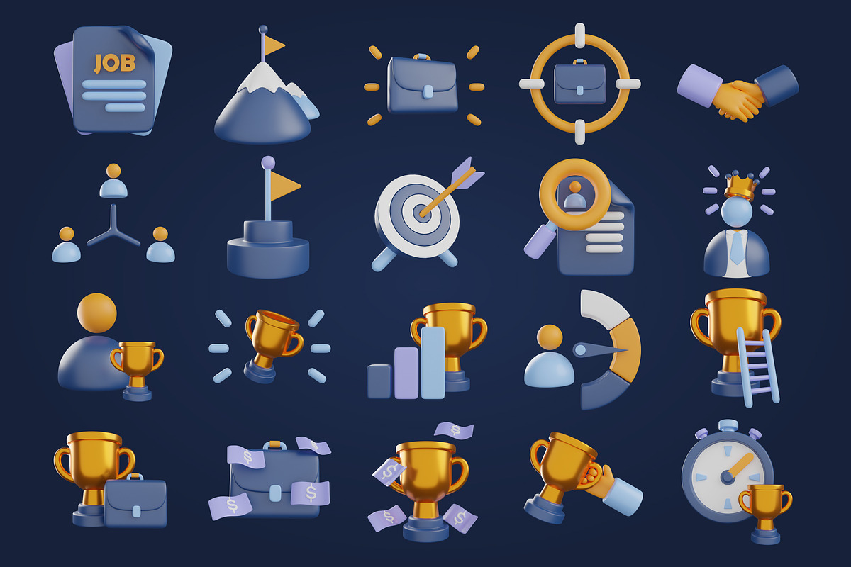 3D Career Icon, an Object 3D Model by SLAB! Design