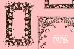 Vintage Floral Borders & Graphics