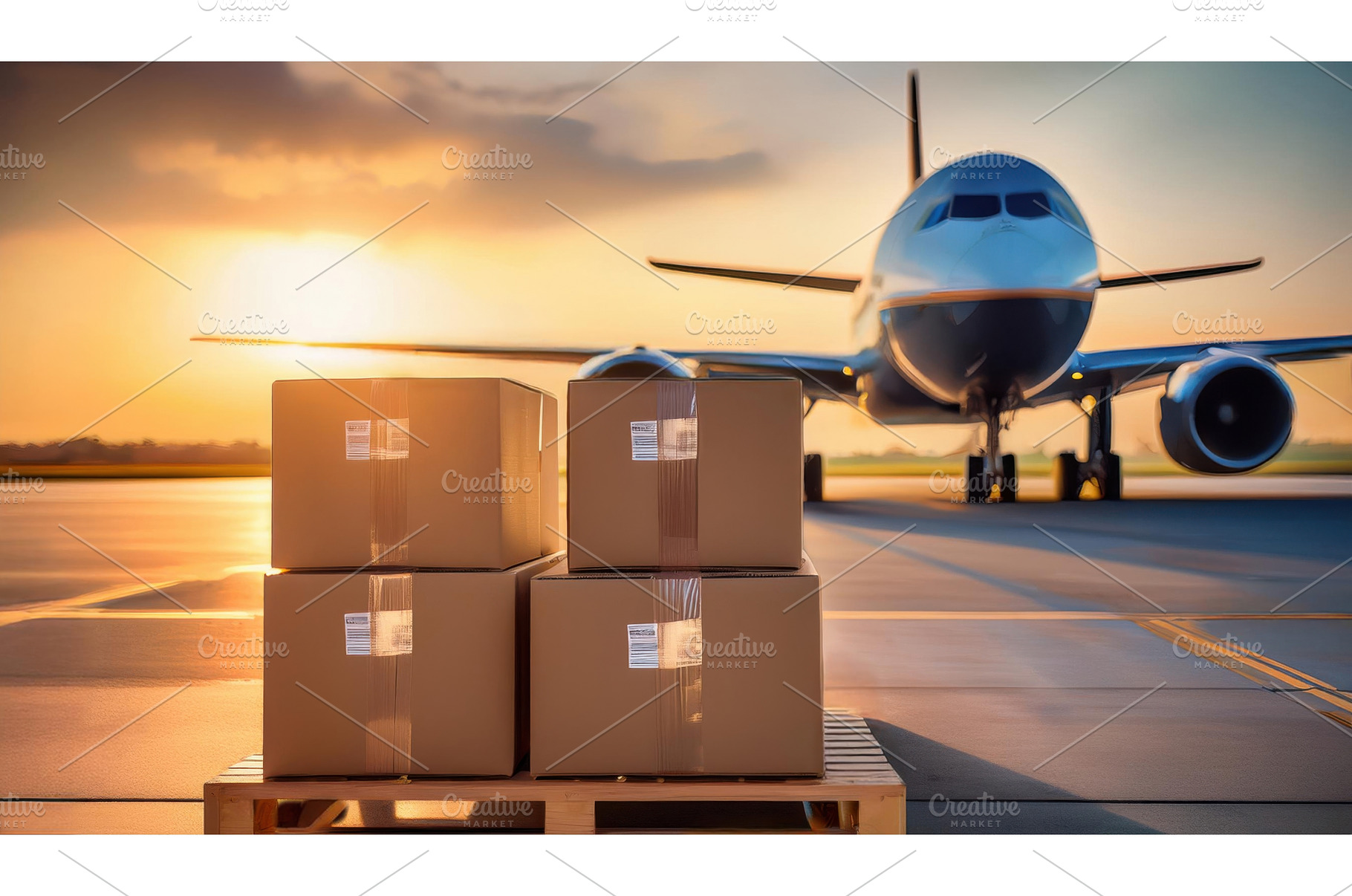 Cargo packages stacked on a pallet, a Transportation Photo by Igor Tichonow
