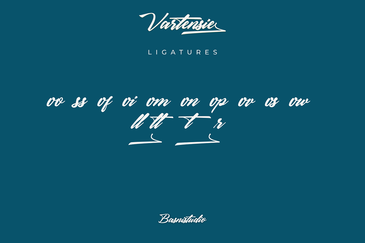 Vartensie Script Font, a Script Font by Basnistudio (Photo 8 of 9)