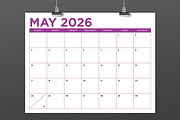 2026 Bold COLOR 8.5x11 Inch Calendar, a Stationery Template by Running With Foxes (Thumbnail 4 of 6)