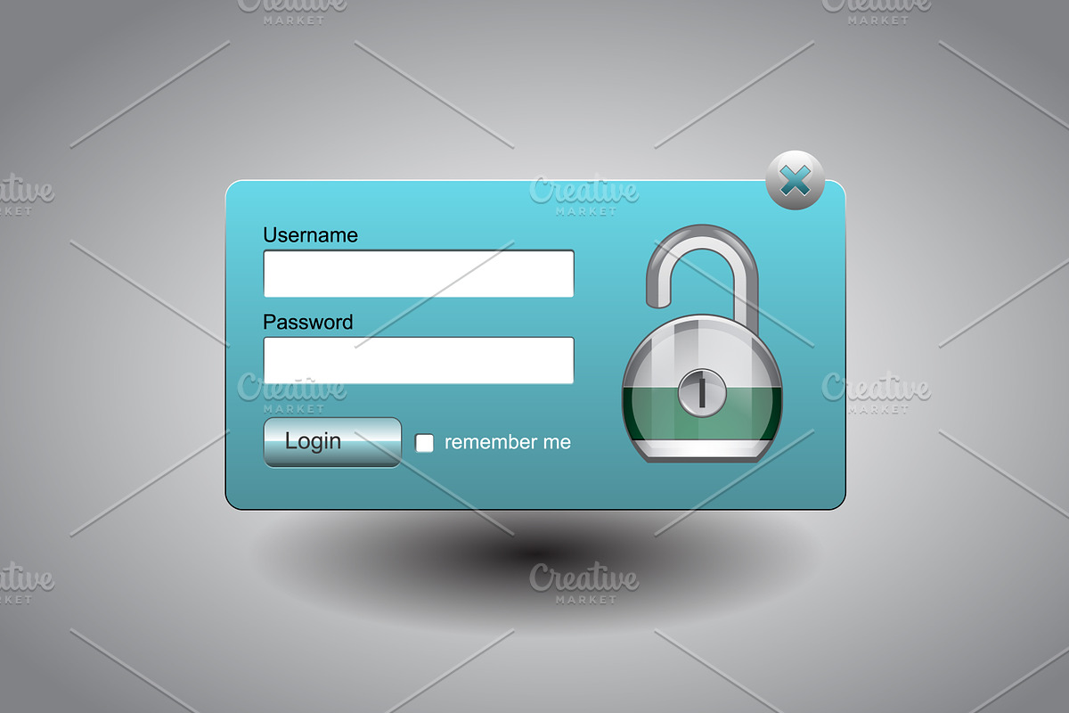 Modern window login form, a Templates & Theme by Sunny (Photo 1 of 2)