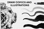 Ink Brushes For Procreate, a Brush Add-On by Nuclear Brushes (Thumbnail 5 of 10)