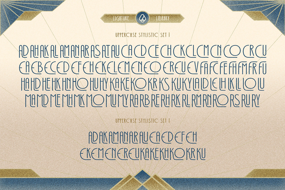 Decondol Art Deco Typeface, a Sans Serif Font by alit design (Photo 15 of 17)