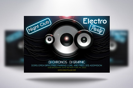 Electro Party Flyer + Facebook Cover
