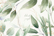 watercolour luxury foliage gold leaf, a Texture Illustration by January Bloom (Thumbnail 7 of 14)