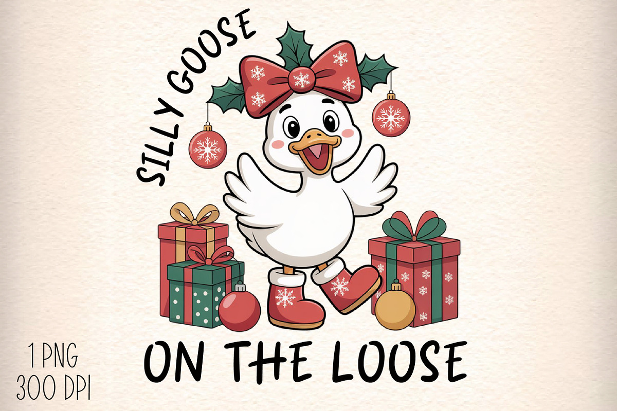 Christmas Silly Goose on the Loose, an Illustration by Daily.Designs (Photo 1 of 5)