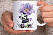 Whimsical Spring Panda Clipart PNG, an Illustration by Canvas Craft (Thumbnail 7 of 7)