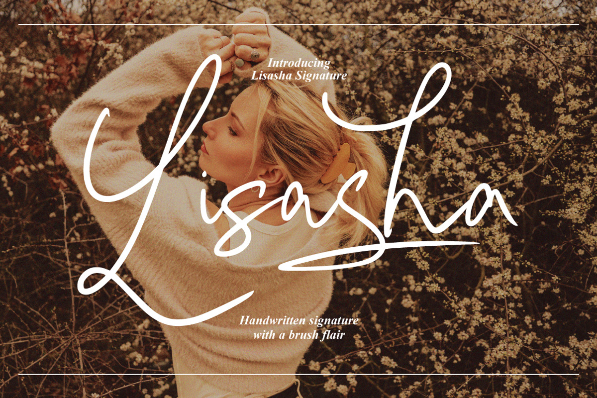 Lisasha - Handwritten Signature, a Handwritten Font by tebaltipislab (Photo 1 of 9)