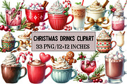 Christmas Drinks Clipart, an Illustration by Design Market (Thumbnail 1 of 5)