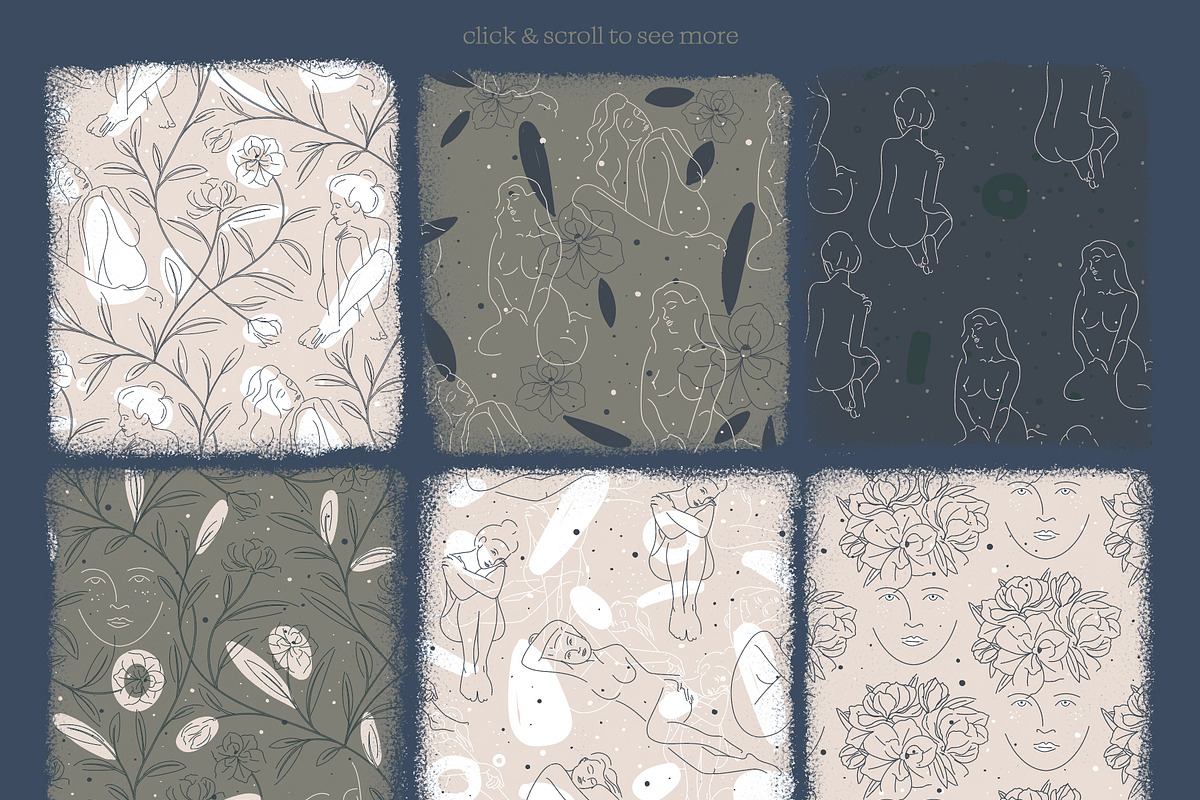 collection of patterns féminité, a Pattern Graphic by LazuInna Shop (Photo 6 of 11)