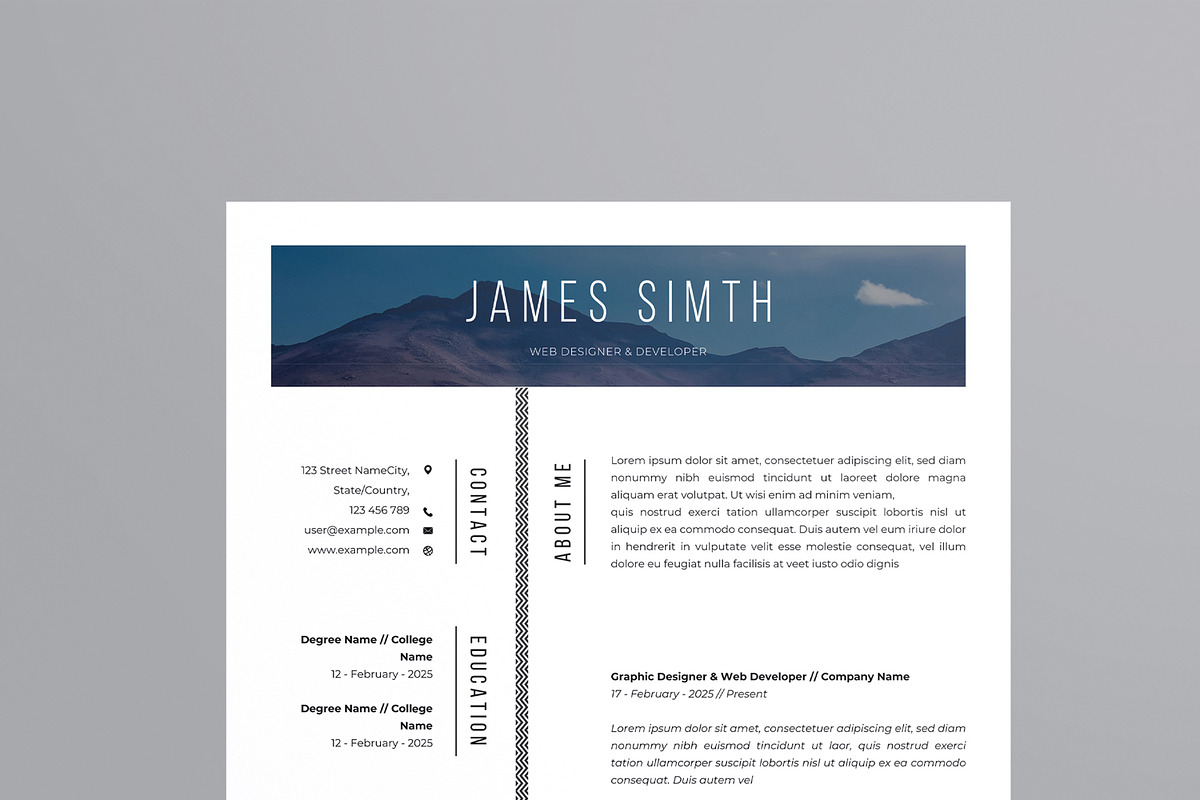 Creative Resume and Cover Letter, a Resume Template by MightyDesign (Photo 2 of 8)