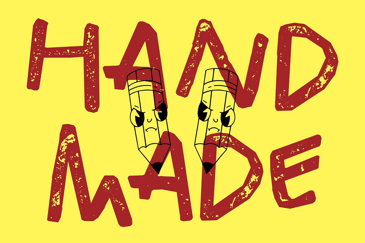 CS Miska Stamp, a Handwritten Font by Craft Supply Co. (Photo 2 of 8)