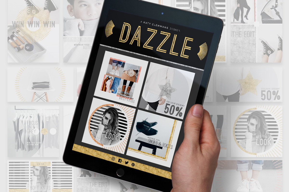 Dazzle Social Media Template Pack, a Social Media Template by Katy Clemmans (Photo 7 of 9)