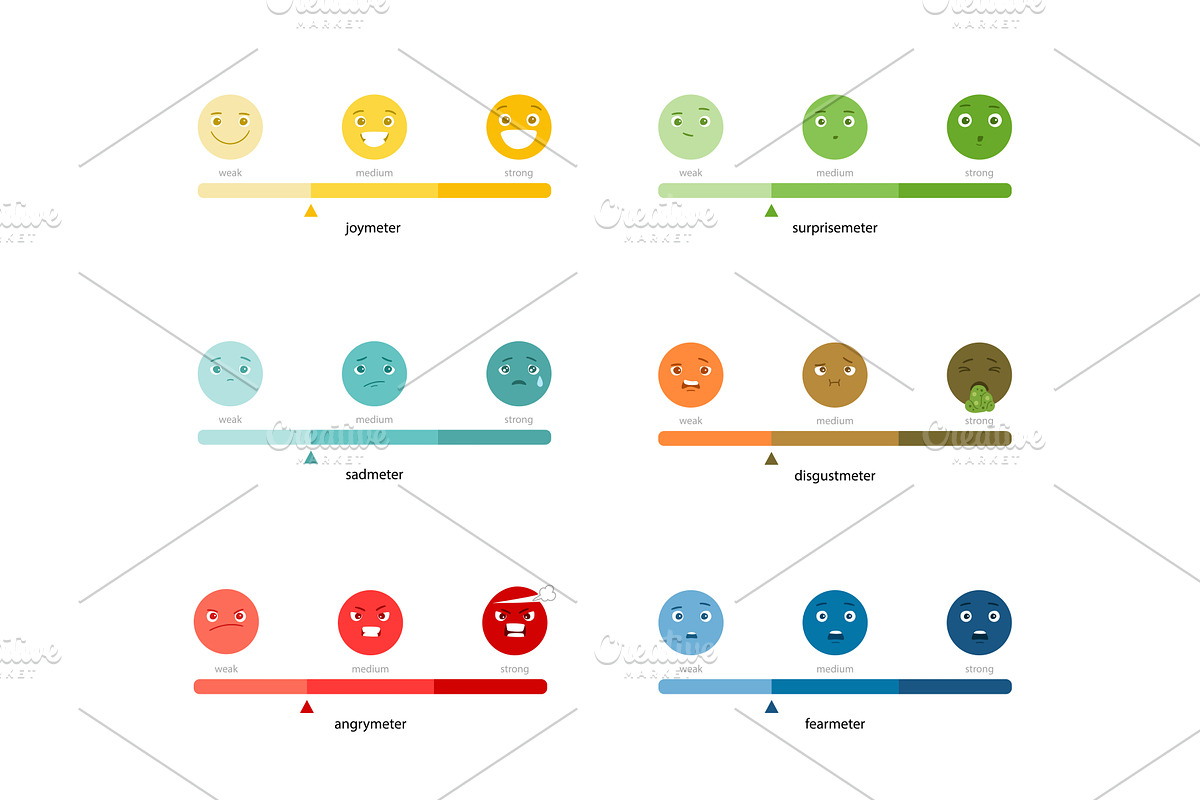 Measuring rulers of emotions, an Illustration by Stock-Smart-Start