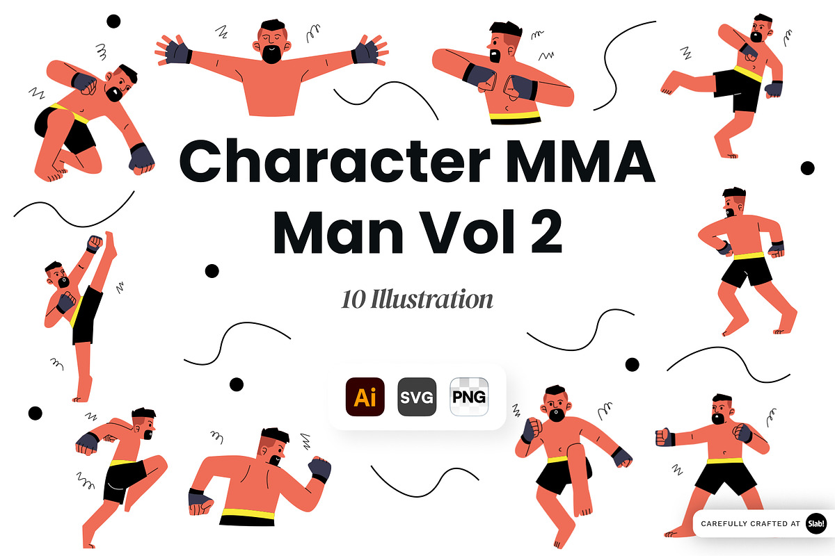 MMA Man Character Vol 2, a Sport Illustration by SLAB! Design (Photo 1 of 3)