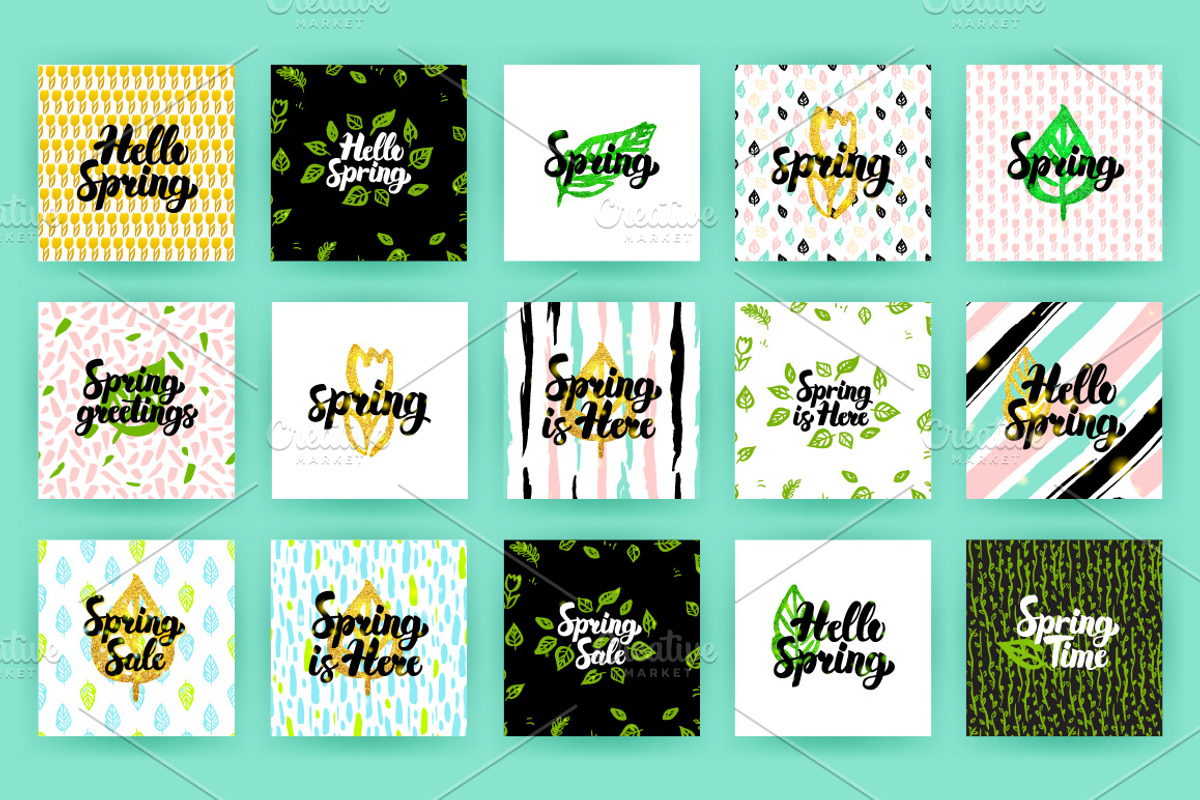 Spring Greeting Postcards Sketch, a Card Template by Anna_leni (Photo 2 of 3)