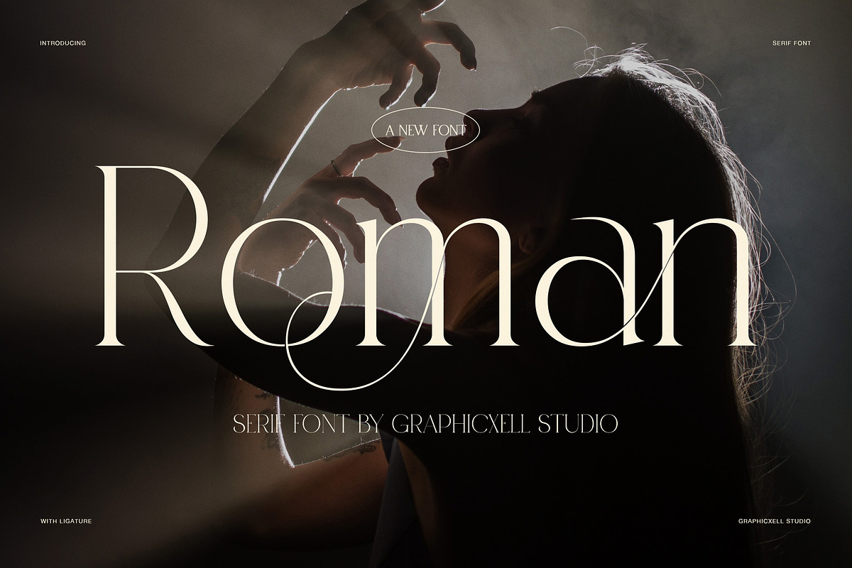 Roman Elegant Ligature Serif Font, a Serif Font by Graphicxell (Photo 1 of 8)