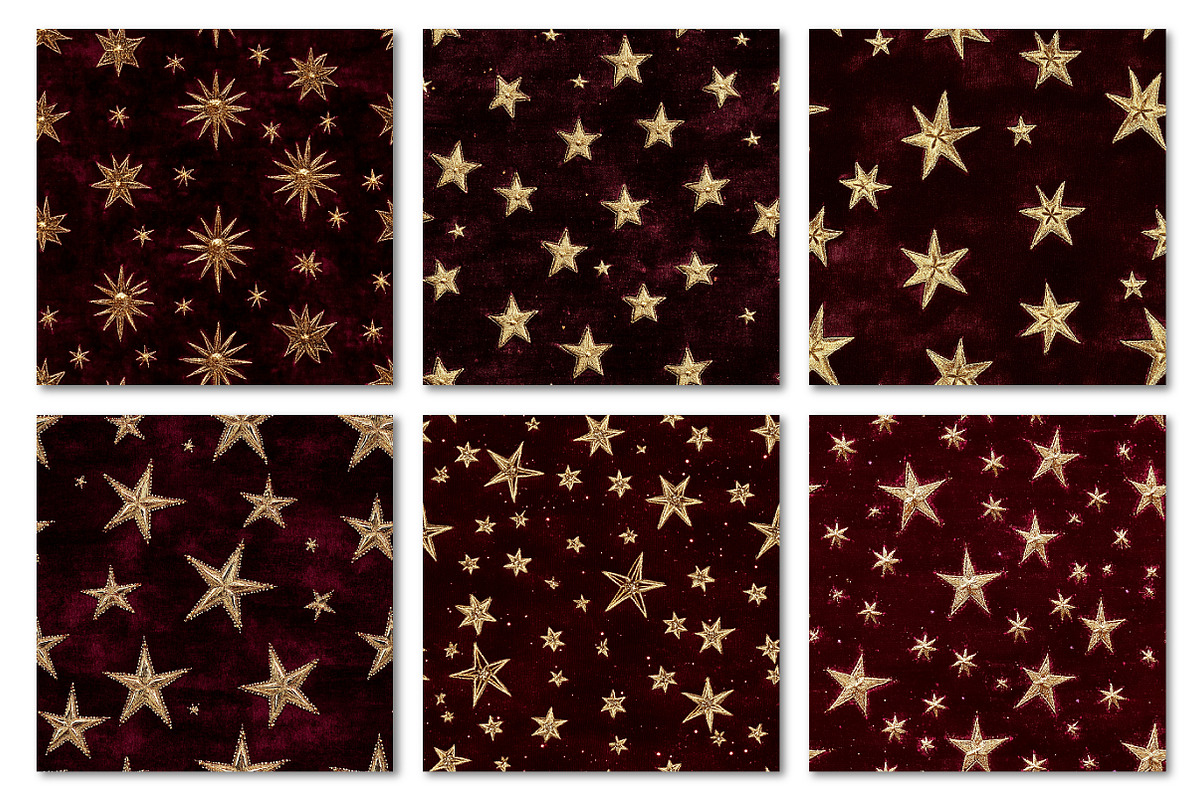 Gold Stars Velvet Fabric, a Texture Graphic by Dream Creation (Photo 3 of 5)