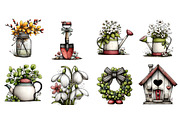 Watercolor Spring Gardening Clipart, an Illustration by Designworld (Thumbnail 4 of 4)