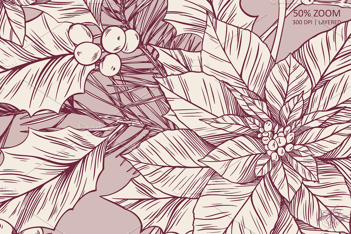 CHRISTMAS TOILE DE JOUY, a Pattern Graphic by Tanya Vollar (Photo 7 of 11)