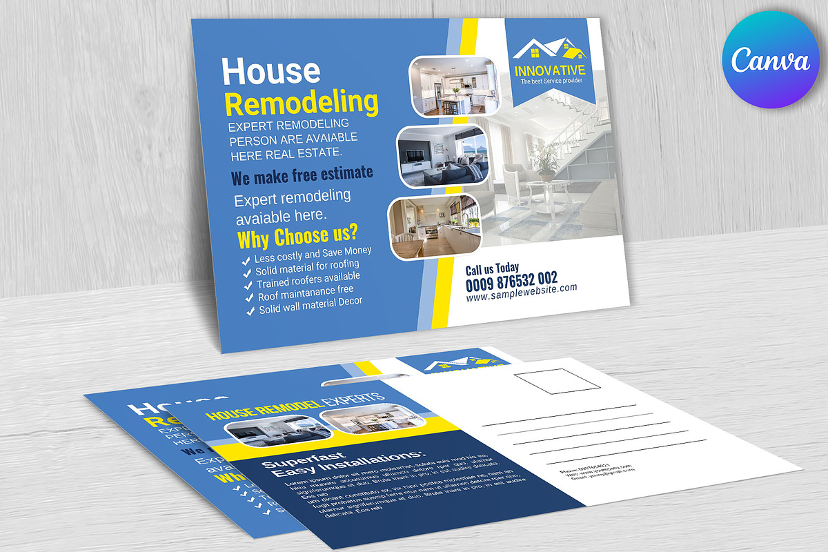 Real Estate Invite Postcard Template, a Card Template by Psd Templates (Photo 2 of 3)