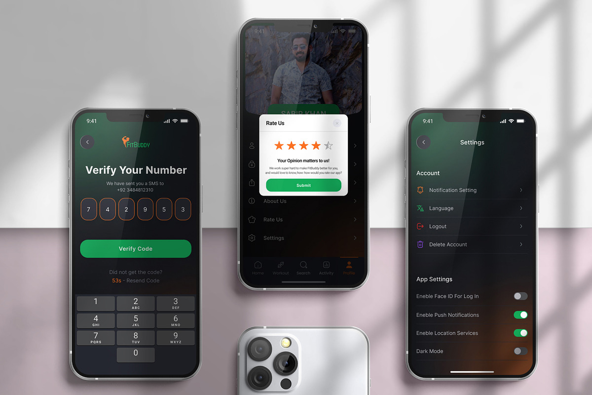 Fitness / Workout Tracker App UI Kit, an UI Kit Template by DesignBox (Photo 7 of 8)