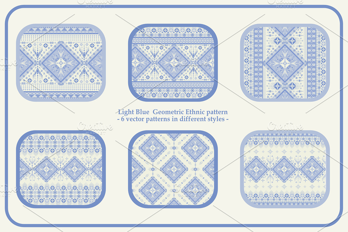 Light Blue Geometric pattern, a Pattern Graphic by ThaiByGaew (Photo 2 of 5)