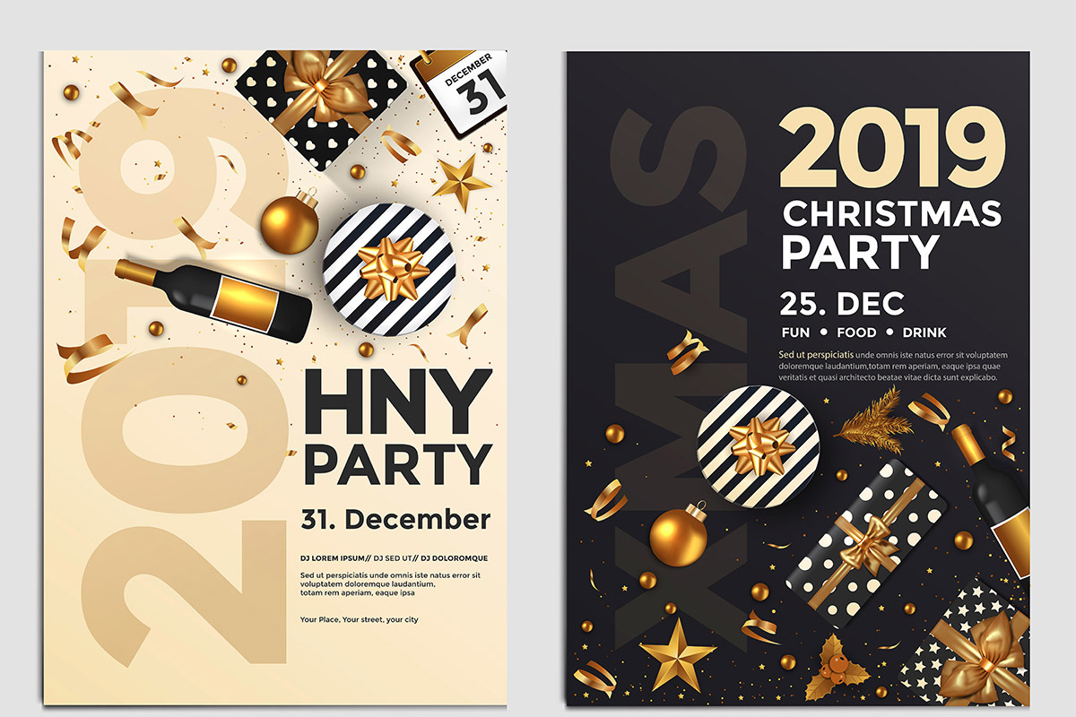 Set of 10 Christmas Party Flyers, a Brochure Template by Creative Graphics (Photo 12 of 15)