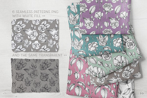 Sketched Roses, Frames, Patterns