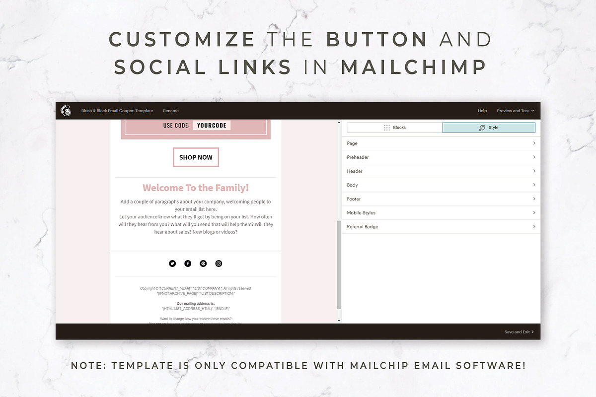 Canva & Mailchimp Template | Coupon, an Email Template by Thirty One Palms Studio (Photo 6 of 6)