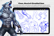 Werewolf Maker Procreate Stamps, a Brush Add-On by Selentaori Studio (Thumbnail 7 of 12)