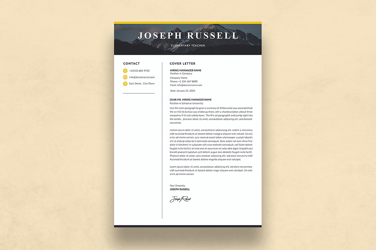 Resume Template, a Resume Template by DesignDevisers (Photo 5 of 10)