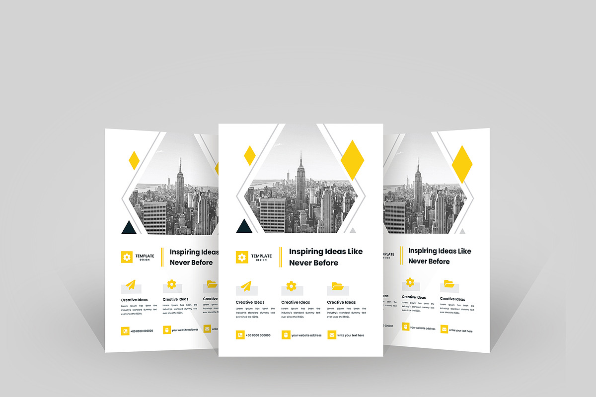 Minimal Clean Business Flyer Design, a Flyer Template by mijli (Photo 8 of 19)
