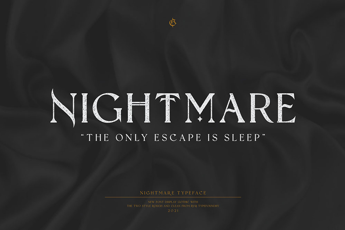 Nightmare Gothic, a Blackletter Font by Rvq Type Foundry (Photo 1 of 7)