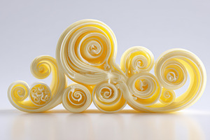 Swirling Butter Sculpture Abstract A, an Arts & Entertainment Photo by Pixeness Studio