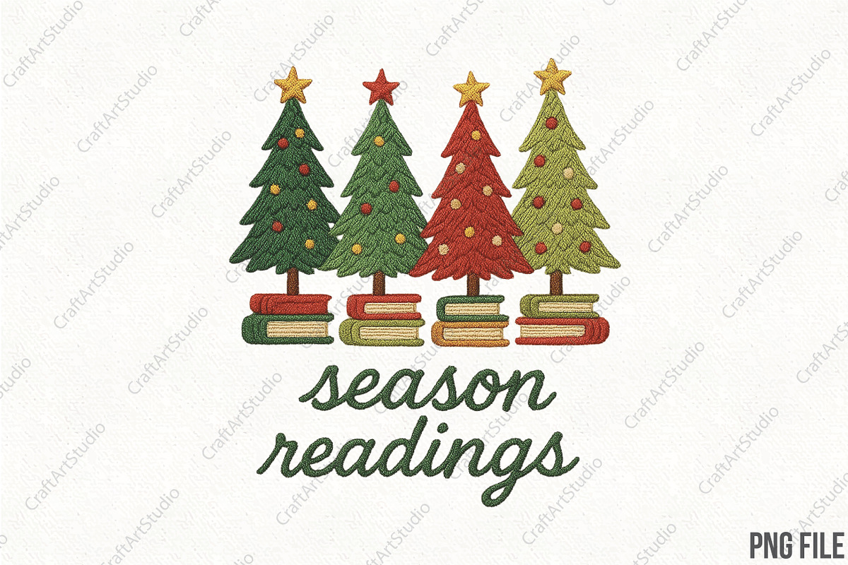 Yarn Crochet Christmas Book Tree PNG, an Illustration by CraftArtStudio (Photo 1 of 4)